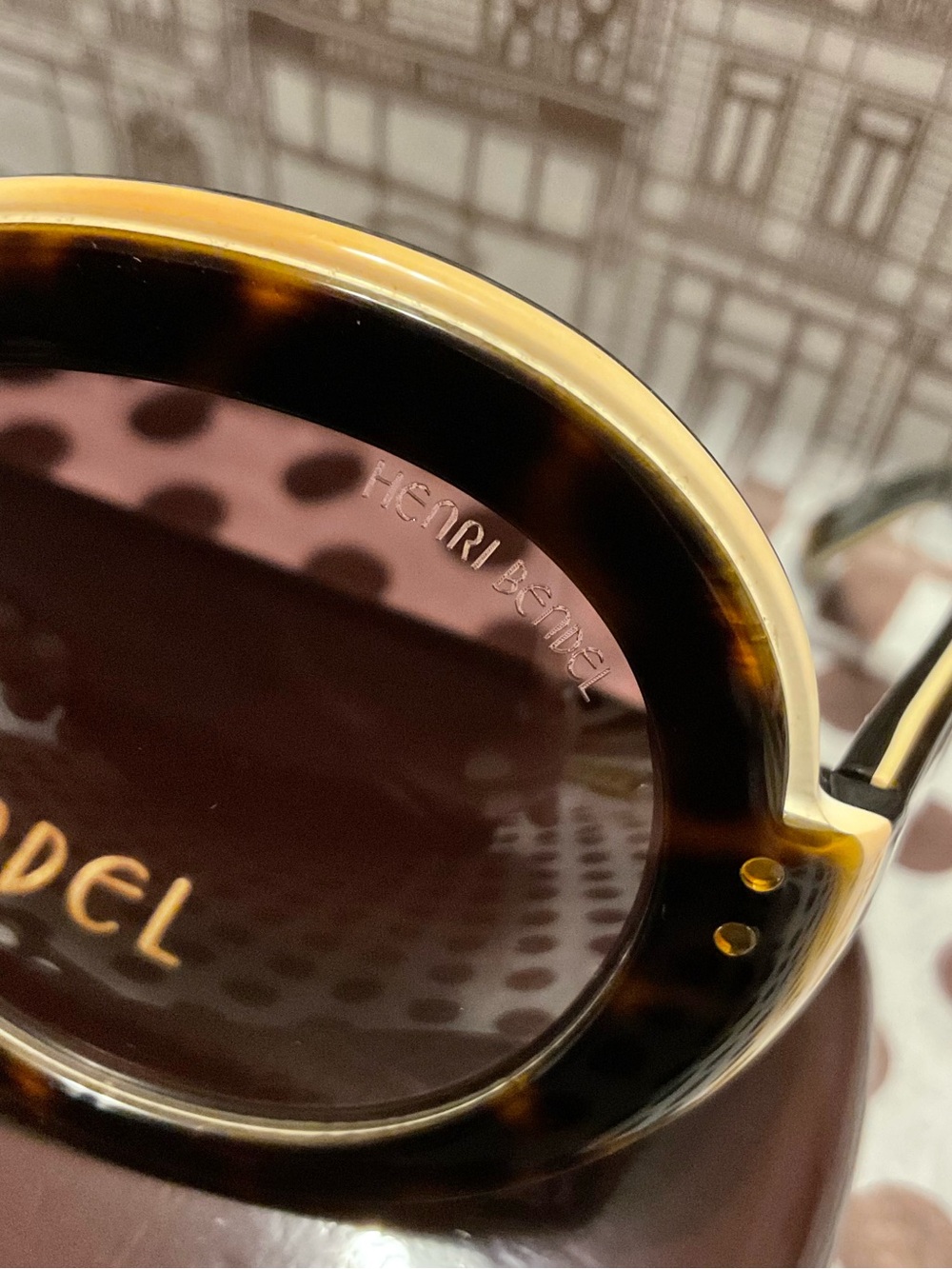 Henri Bendel Edie Sunglasses HB5195 Round Mod Tortoise with Case & Bag - Picture 4 of 16